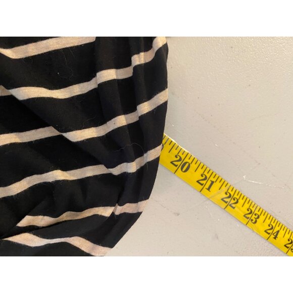 Calvin Klein Black & Beige Striped Maxi 40" Long Skirt Small - Picture 7 of 8